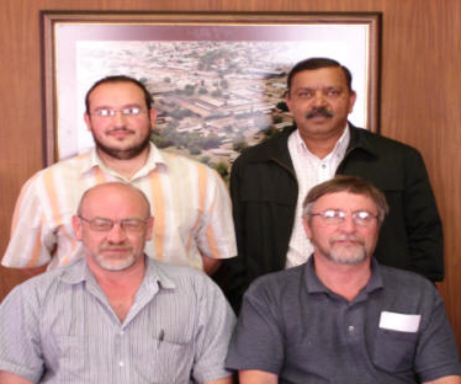 The KEW Foundries management team.
Back row L-R: Jaime Goncalves, technical director, and Kumar Anoop, managing and financial director.
Front row L-R: Jeff Palin, engineering director, and John Bryson, foundry director.